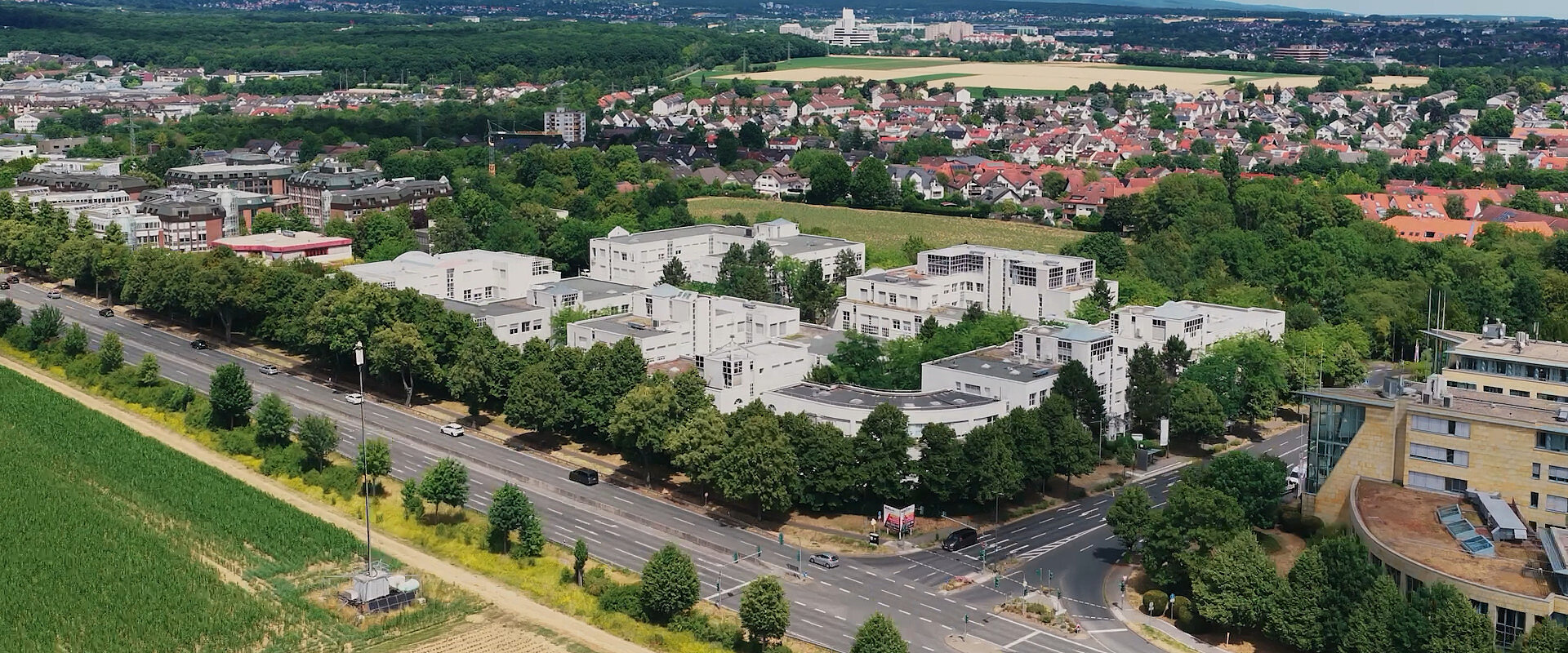 Vogelperspektive Lanitech-Gebäude